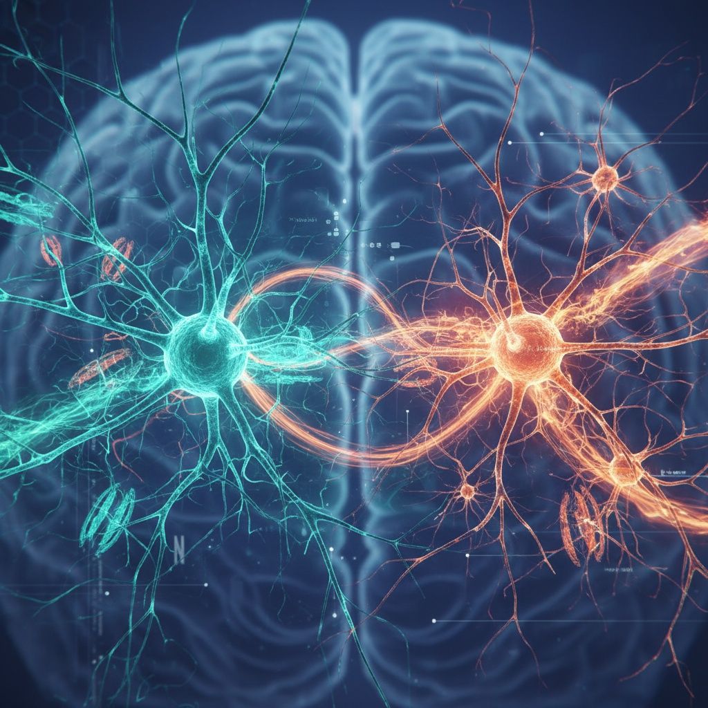 Diagrama ilustrativo del concepto de sensibilización central y conexiones neuronales