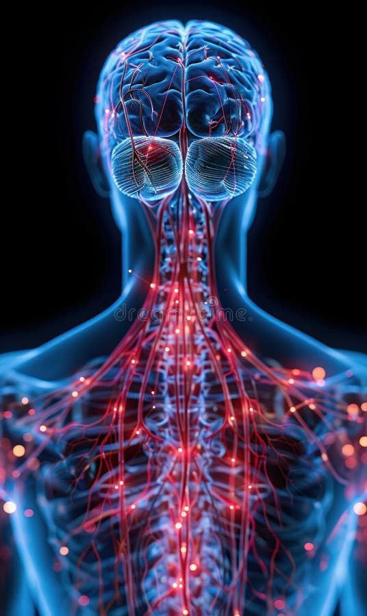 Representación visual del sistema nervioso y su relación con la percepción del dolor