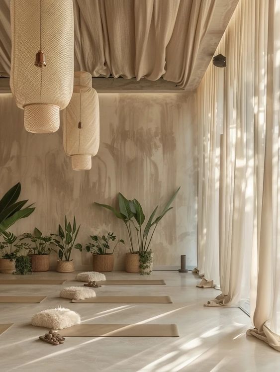 Espacio de Pilates contemporáneo con estética cuidada y ambiente sereno